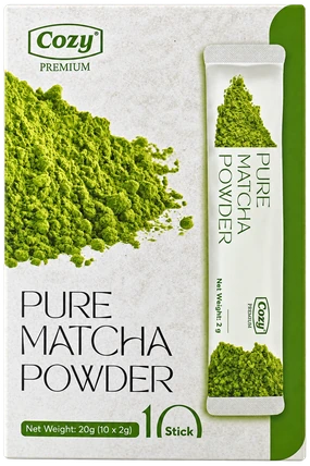 Cozy Pure Matcha Powder - 10 sticks × 2 g